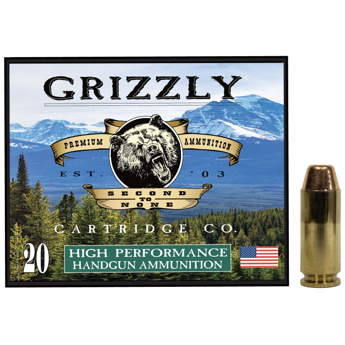 Grizzly 10mm Auto 200gr FMJ Flat Point Ammo