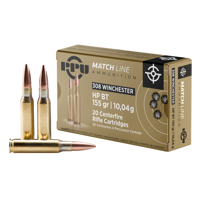 PPU Match 308 Win 155 Gr HPBT 20 Rounds PPU Match 308 Win 155 Gr HPBT 20 Rounds