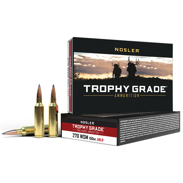 Nosler Trophy Grade 270 WSM 150 Gr Nosler Spitzer AccuBond Long Range Nosler Trophy Grade 270 WSM 150 Gr Nosler Spitzer AccuBond Long Range
