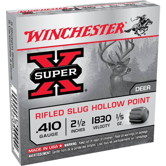 Winchester Super X 410 Gauge 2.50 1/5 oz Rifled Slug X41RS5