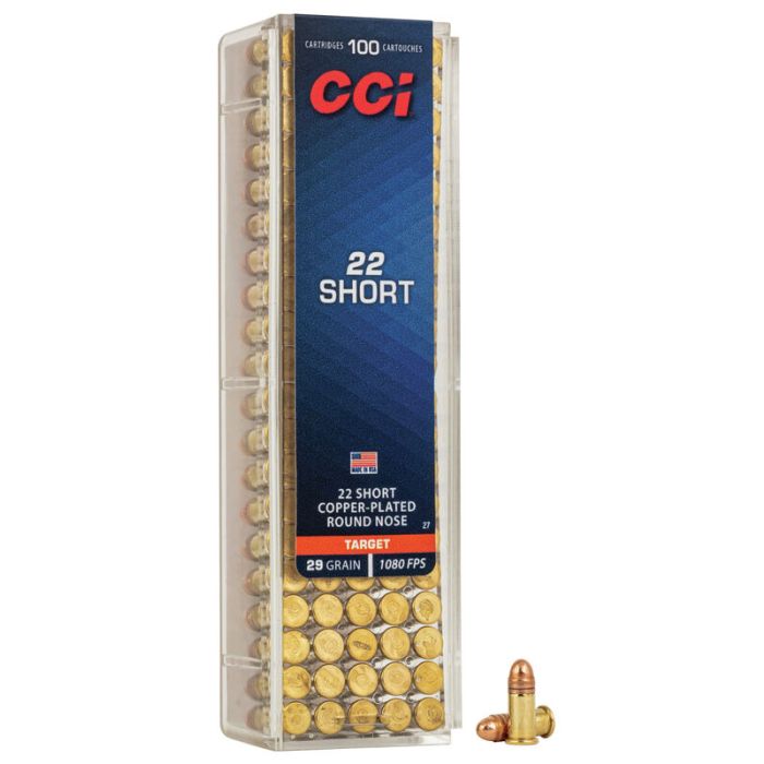 CCI 22 Short 29 Grain Copper-Plated Round Nose 0027 Ammo Buy
