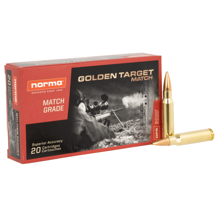 Norma Golden Target Match 308 Win 168 Gr BTHP 20 Rounds