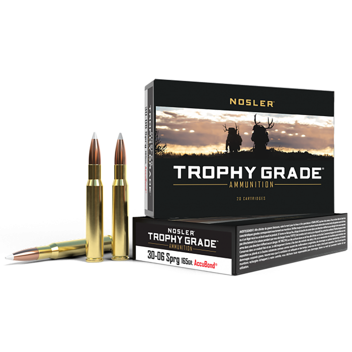 Nosler Trophy Grade 30-06 Springfield 165 Grain Nosler AccuBond Nosler Trophy Grade 30-06 Springfield 165 Grain Nosler AccuBond