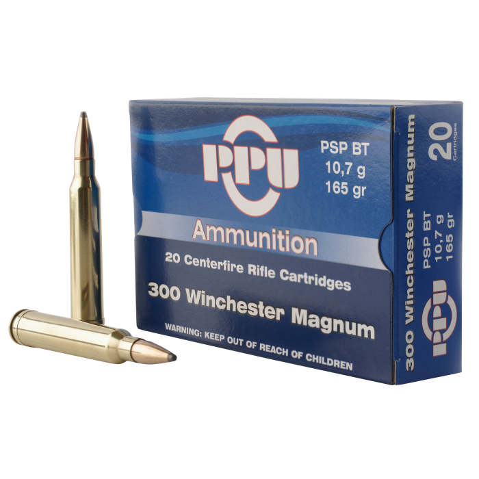 Ppu Standard Rifle 300 Win Mag 165 Grain Soft Point Boat-Tail