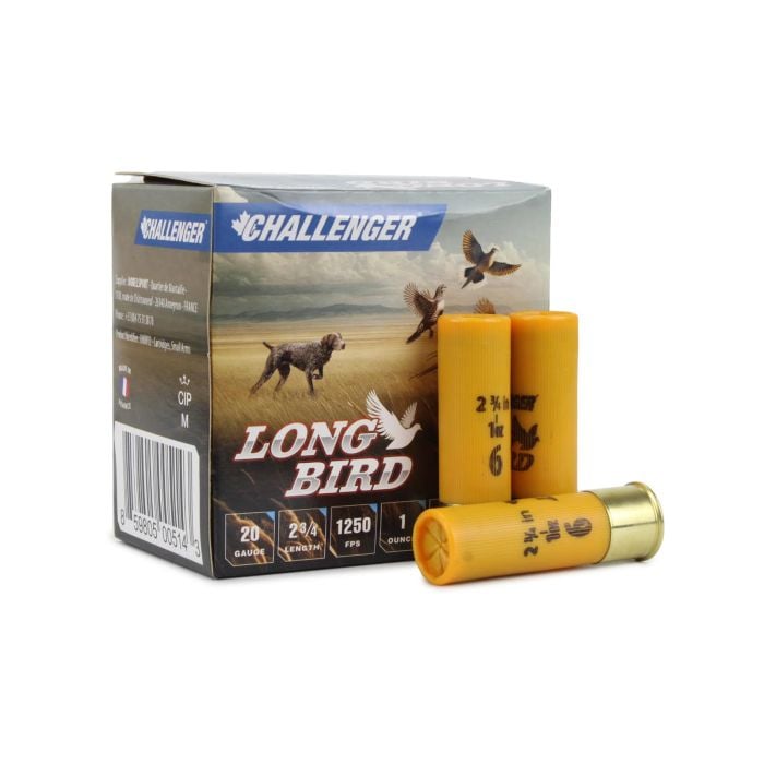 Challenger Long Bird 20 Gauge 2.75" 1 oz 6 Shot Challenger Long Bird 20 Gauge 2.75" 1 oz 6 Shot