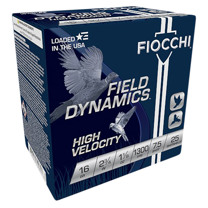 Fiocchi Field Dynamics 16 Gauge 2.75 1 1/8 oz 7.5 Shot 16HV75 Fiocchi Field Dynamics 16 Gauge 2.75 1 1/8 oz 7.5 Shot 16HV75