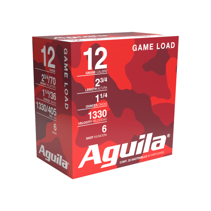 Aguila Birdshot 12 Gauge 2.75 1 1/4 oz 6 Shot 1CHB1206 Aguila Birdshot 12 Gauge 2.75 1 1/4 oz 6 Shot 1CHB1206