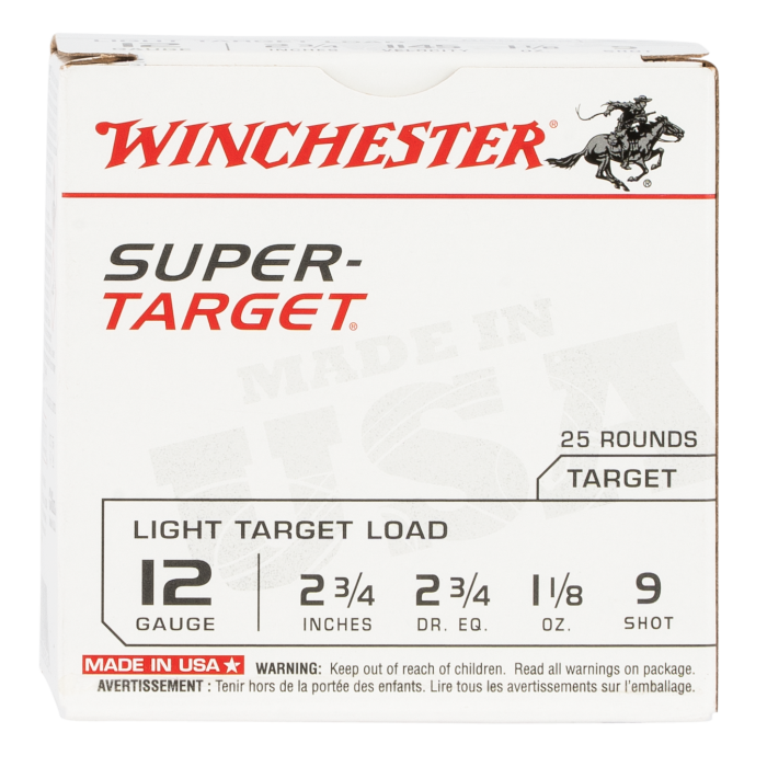 Winchester Super-Target 12 Gauge 2.75 1-1/8 oz 9 Shot