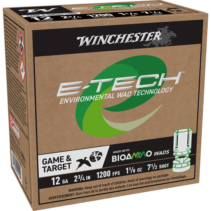 Winchester E-Tech 12 Gauge 2.75 1-1/8 oz 7.5 Shot Winchester E-Tech 12 Gauge 2.75 1-1/8 oz 7.5 Shot