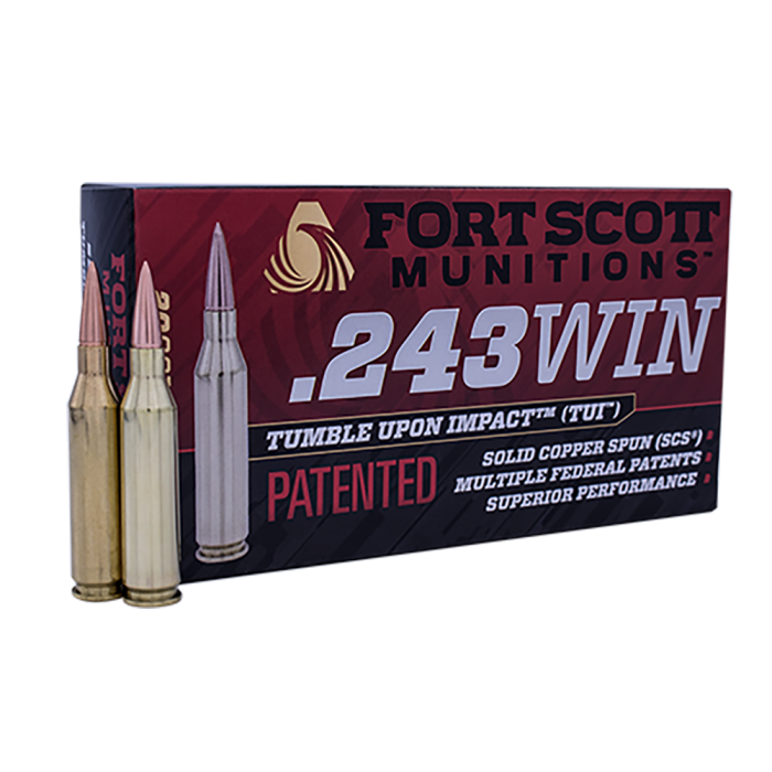 Fort Scott Munitions Tumble Upon Impact 243 Win 58 Grain Solid Copper Spun Fort Scott Munitions Tumble Upon Impact 243 Win 58 Grain Solid Copper Spun