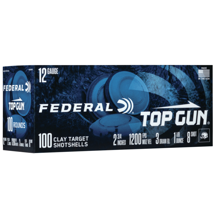 Federal Top Gun 12 Gauge 2.75 1 1/8 oz 8 Shot TG121008 Federal Top Gun 12 Gauge 2.75 1 1/8 oz 8 Shot TG121008