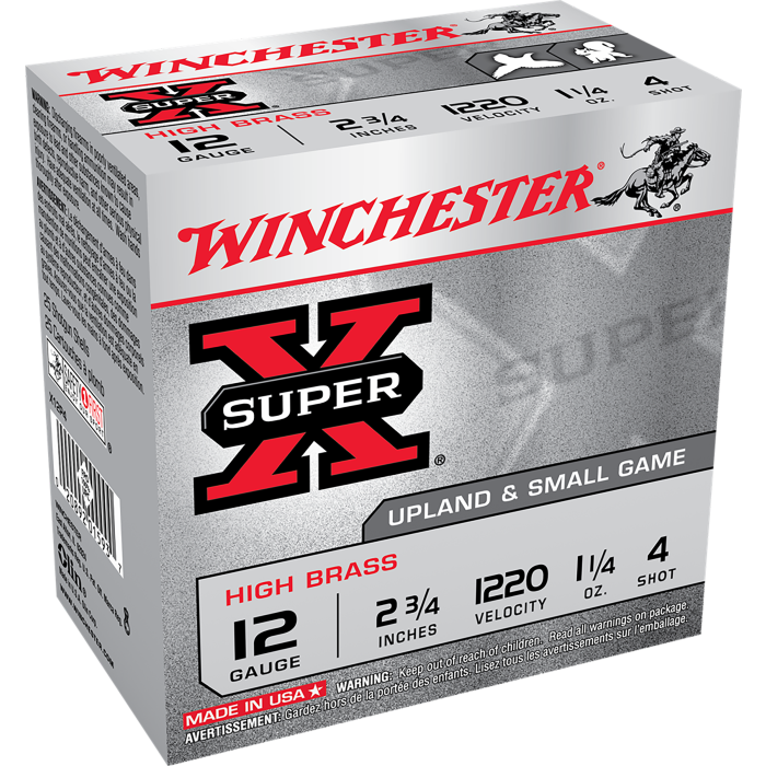 Winchester Super X 12 Gauge 2.75 1 1/4 oz 4 Shot X12P4 Winchester Super X 12 Gauge 2.75 1 1/4 oz 4 Shot X12P4