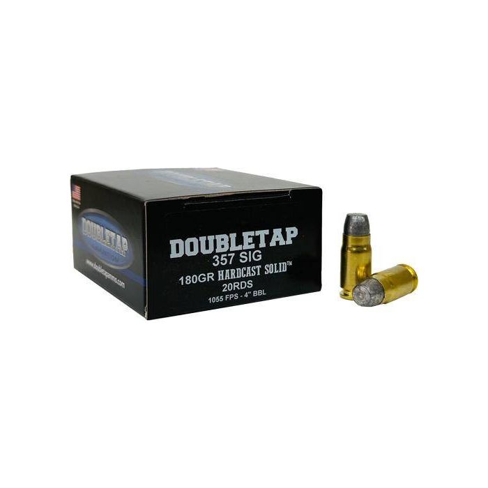 Doubletap Ammo 357 Sig 180gr Hard Cast Ammo