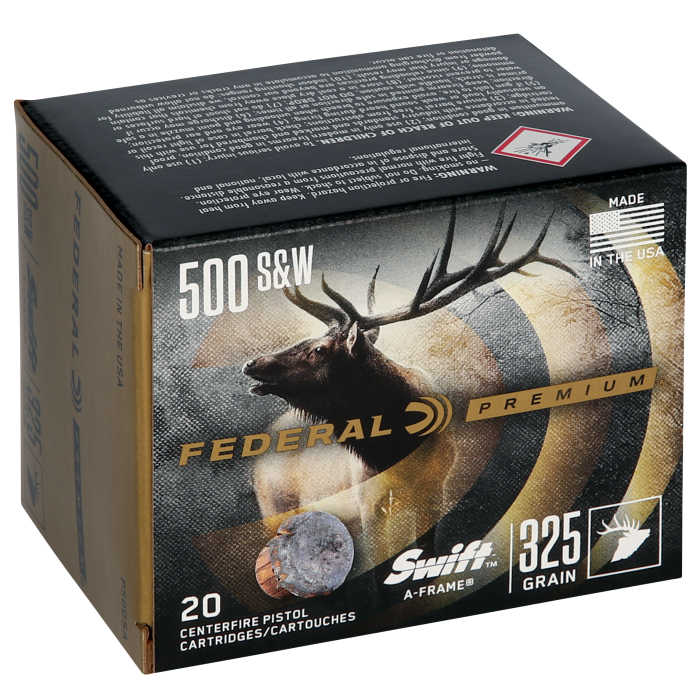 Federal Premium 500 S&W 325 Gr Swift A Frame