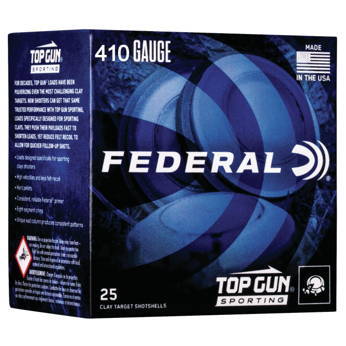 Federal Top Gun 410 Gauge 2.50 1/2 oz 9 Shot TGS412149 Federal Top Gun 410 Gauge 2.50 1/2 oz 9 Shot TGS412149