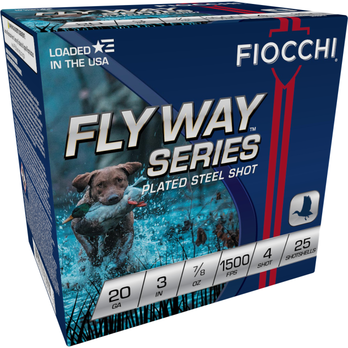 Fiocchi Flyway 20 Gauge 3 7/8 oz 4 Shot Fiocchi Flyway 20 Gauge 3 7/8 oz 4 Shot