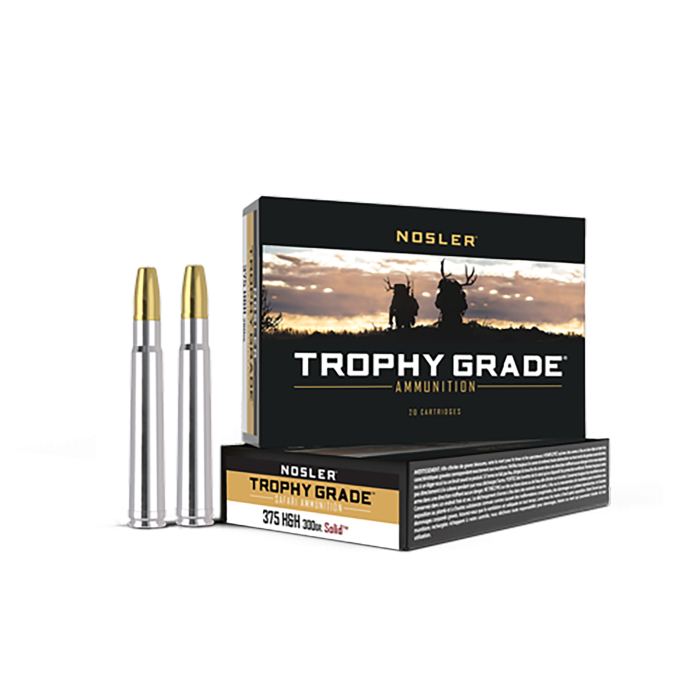 Nosler Trophy Grade Safari 375 H&H Mag 300 Gr Nosler Solid