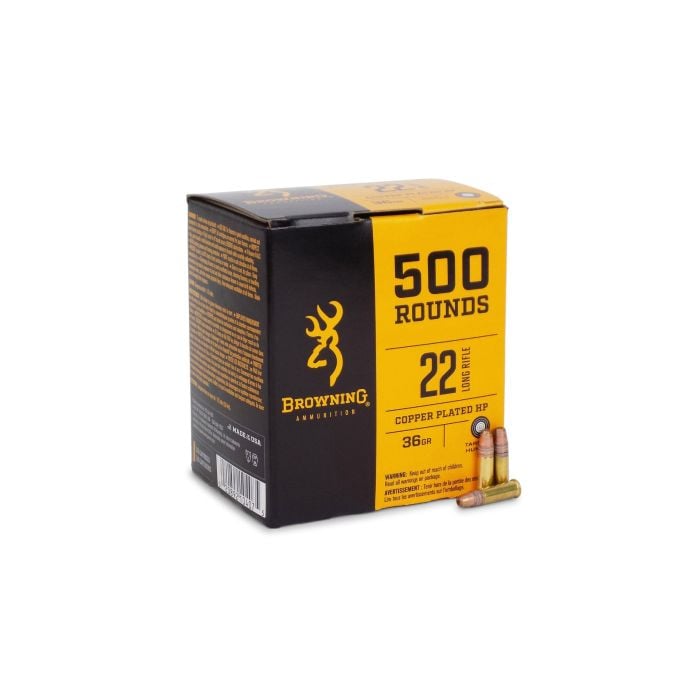 B194122000 Browning Performance Rimfire 22 LR 36 Grain Copper Plated HP