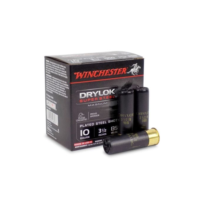 XSC10BBB Winchester Drylok Super Steel Magnum 10 Gauge 3.5" 1-5/8 oz BBB Shot