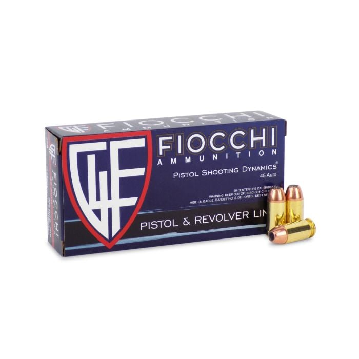 Fiocchi 50 Rounds 45 ACP 200 Grain JHP Ammo