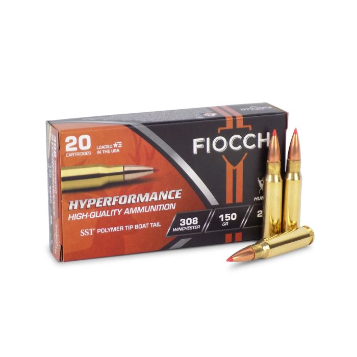 FIO308HSA Fiocchi Hyperformance 20 Rounds 308 Winchester 150 Grain SST Ammo