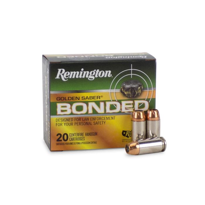 GSB40SWAB Remington Golden Saber Bonded 40 S&W 20 Rounds 165 Grain BJHP Ammo