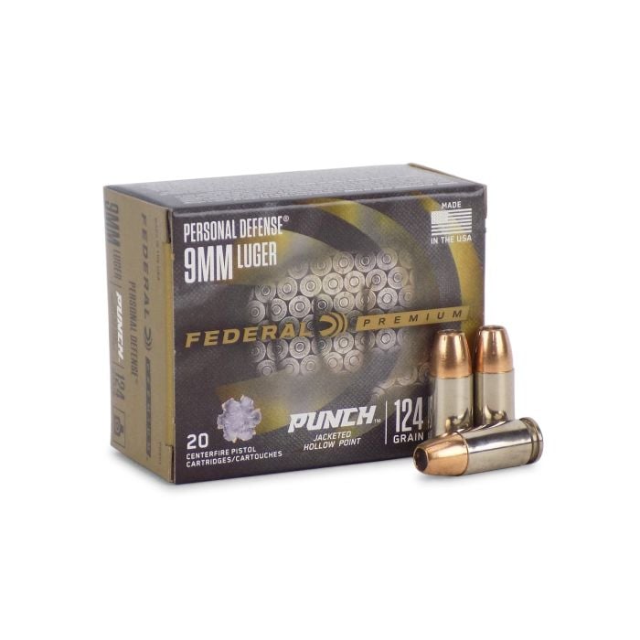 Federal Premium PUNCH 9mm 124 Grain JHP | 9mm Ammo For Sale - Ammunition Depot