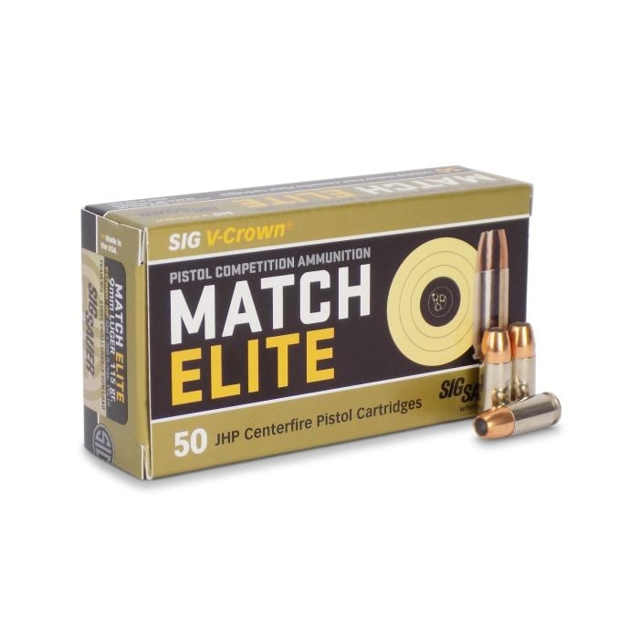E9MMA1-COMP-50Sig Sauer Elite V-Crown 9mm 115 Grain Jacketed Hollow Point