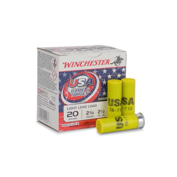 USA207T Winchester Super-Target 20 Ga 2-3/4" 7/8 Oz No. 7.5 Shot  USA207T Winchester Super-Target 20 Ga 2-3/4" 7/8 Oz No. 7.5 Shot