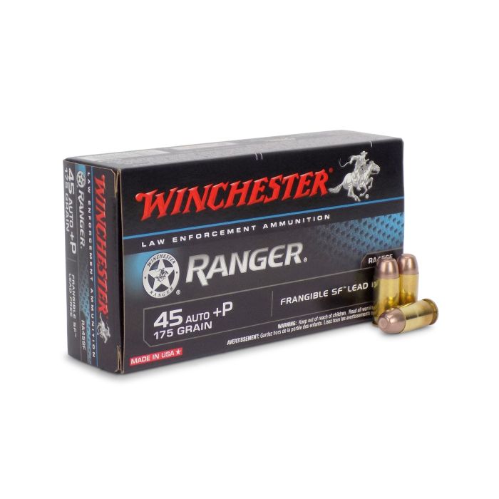 RA45SF Winchester Ranger 45 ACP 175 Gr +P Frangible SF Lead Free Buy