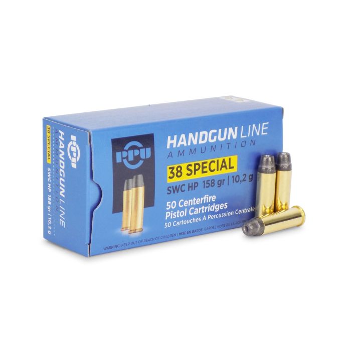 PPH38SH Prvi PPU 38 Special 158 Grain Semi Wadcutter HP