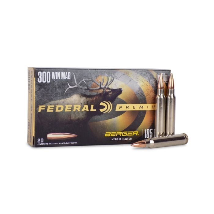 Federal Premium 300 Win Mag 185 Grain Berger Hybrid Hunter P300WBCH1 Ammo Buy