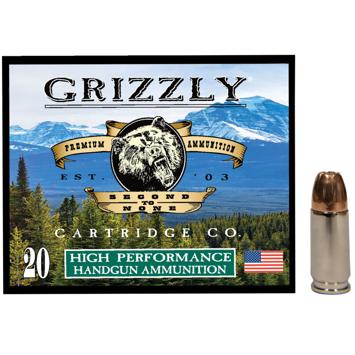 Grizzly 9mm +P 115gr JHP Ammo