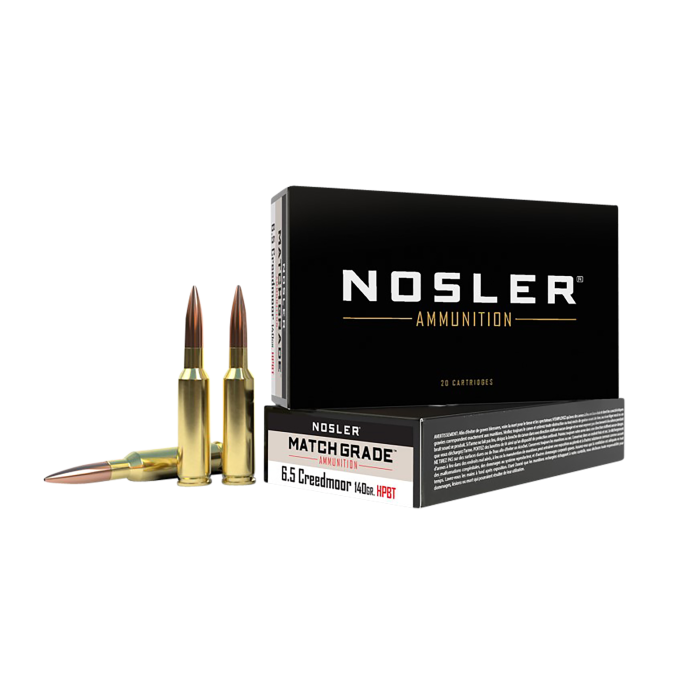 Nosler Match Grade 6.5 Creedmoor 140 Grain Custom Competition Hollow Point Boat Tail