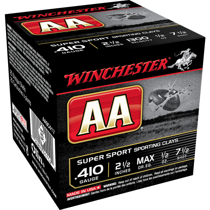 Winchester Aa 410 Gauge 2.50 1/2 oz 7.5 Shot AASC417 Winchester Aa 410 Gauge 2.50 1/2 oz 7.5 Shot AASC417