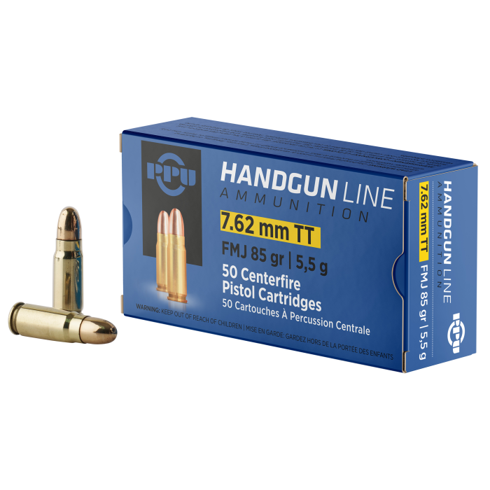 PPU Handgun 7.62x25mm Tokarev 85 Gr FMJ