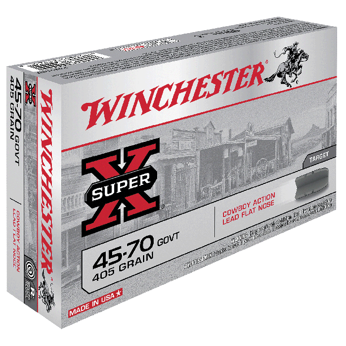 Winchester Super X 45-70 Gov 405 Grain Lead Flat Nose Winchester Super X 45-70 Gov 405 Grain Lead Flat Nose