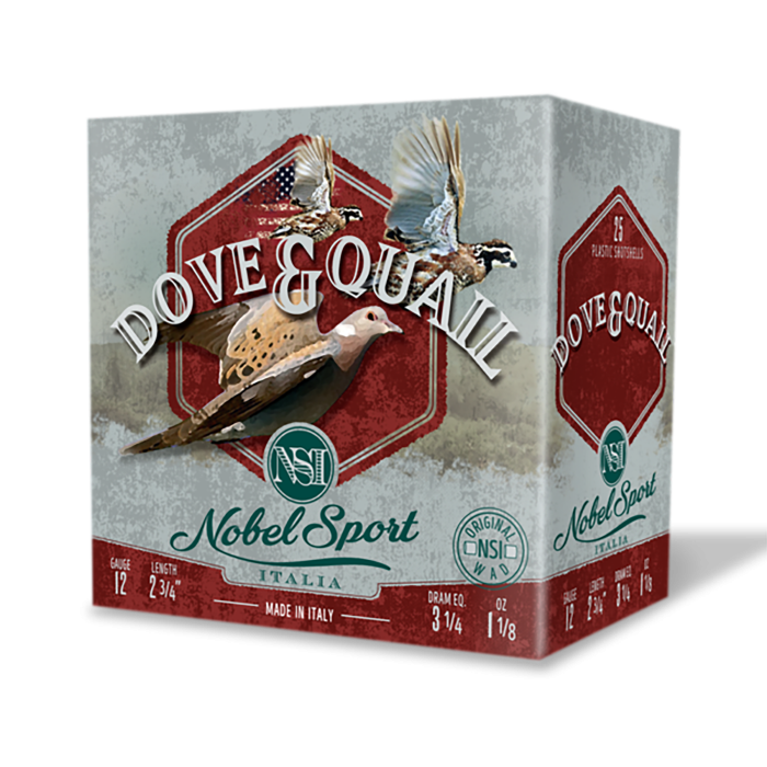 NobelEurosports Dove Quail 12 Gauge 2.75 1 1/8oz 6 Shot NobelEurosports Dove Quail 12 Gauge 2.75 1 1/8oz 6 Shot