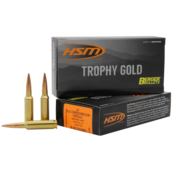 Hsm Trophy Gold 6.5 Creedmoor 140 Gr Berger Hybrid Tactical Open Tip Match