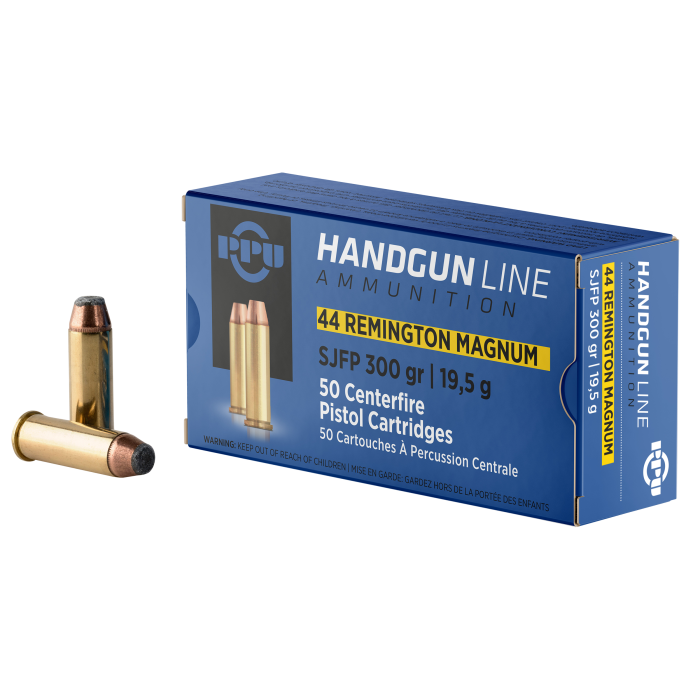 PPU Handgun 44 Rem Mag 300 Gr SJFP 50 Rounds