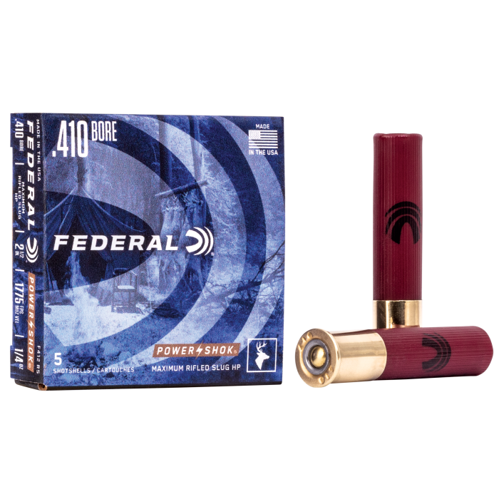 Federal Power-Shok 410 Gauge 2.50 1/4 oz Rifled Slug Federal Power-Shok 410 Gauge 2.50 1/4 oz Rifled Slug