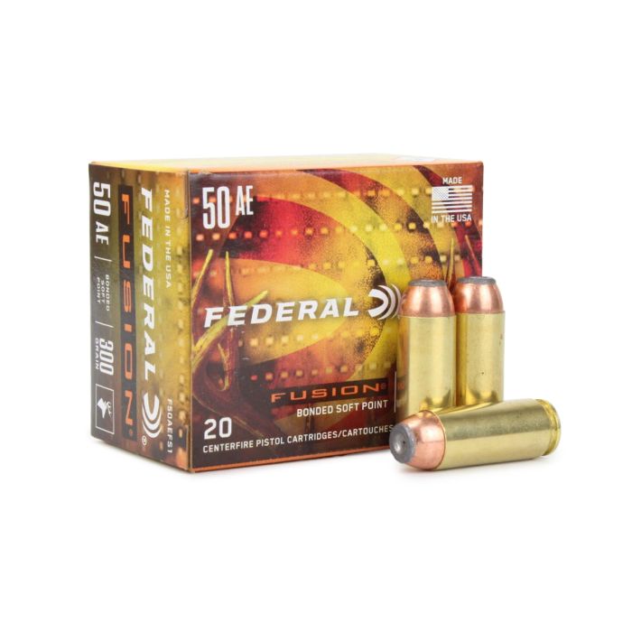 Federal Fusion 50 AE 300 Grain Bonded Soft Point Ammo