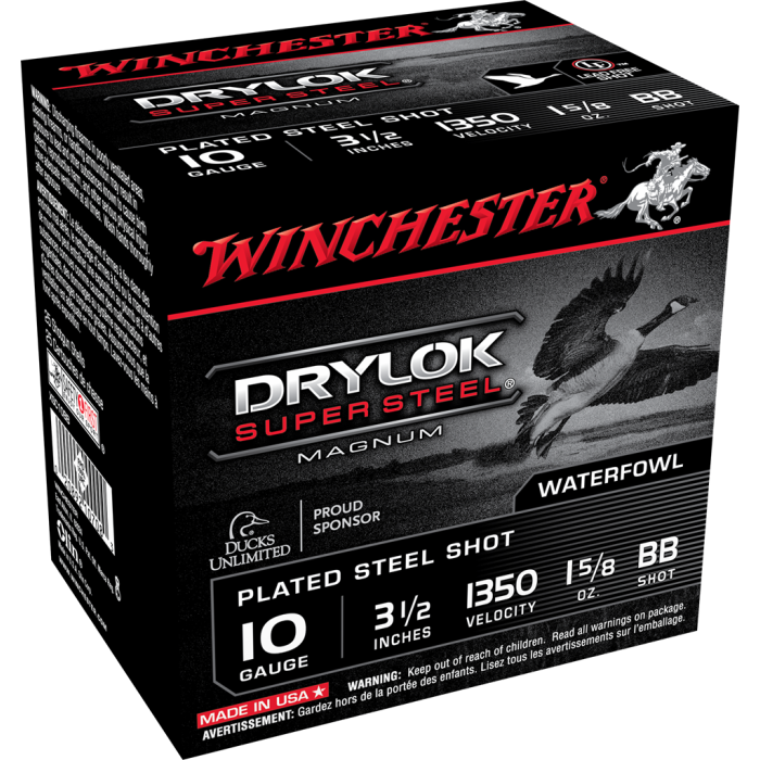 Winchester Drylok Super Steel 10 Gauge 3.50 1 5/8 oz BB Shot XSC10BB