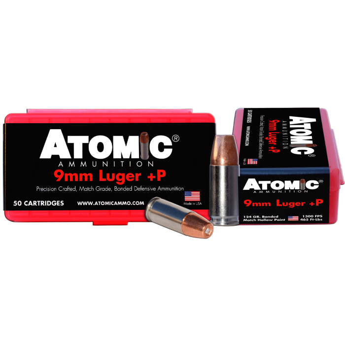 Atomic Pistol 9mm 124 Gr Bonded Match HP Atomic Pistol 9mm 124 Gr Bonded Match HP