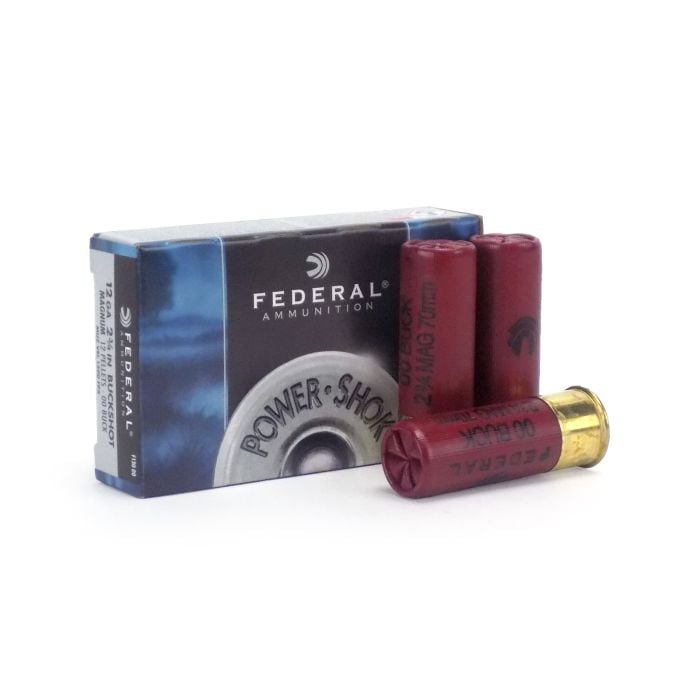 Federal Power-Shok 12 Gauge 2.75 12-Pellet 00 Buck