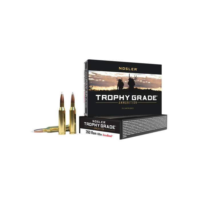 Nosler Trophy Grade 260 Rem 130 Gr Nosler AccuBond Nosler Trophy Grade 260 Rem 130 Gr Nosler AccuBond