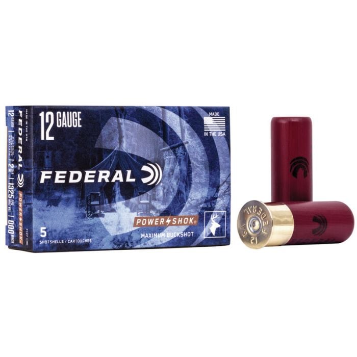 F127000 Federal Power-Shok 12 Gauge 2.75" 1-1/4oz 000 Buck