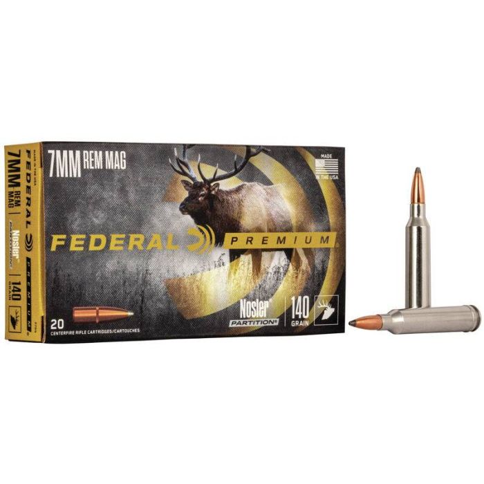 P7RG Federal Premium 7mm Rem Mag 140 Grain Nosler Partition