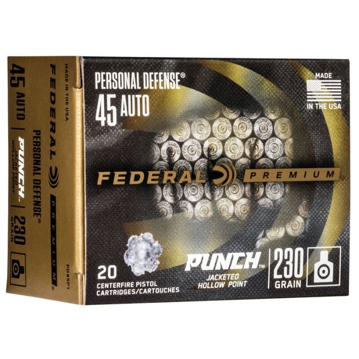 PD45P1 Federal Premium PUNCH 45 ACP 230 Grain JHP