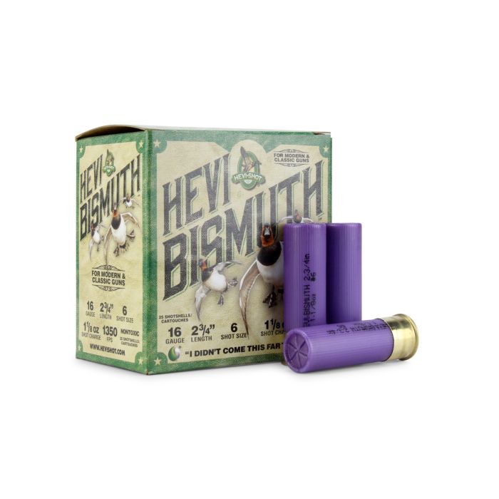 HEVI-Shot Hevi-Bismuth 16 Gauge 2.75" 1-1/8 oz 6 Shot HEVI-Shot Hevi-Bismuth 16 Gauge 2.75" 1-1/8 oz 6 Shot